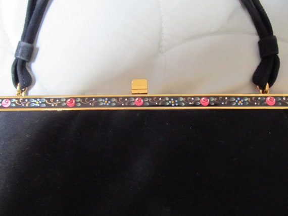 Coblentz original handbag with emameled brass fra… - image 1