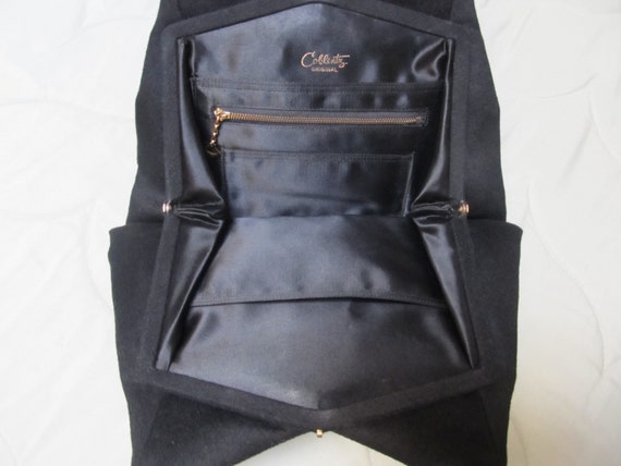 Coblentz original handbag Black melton wool with … - image 6