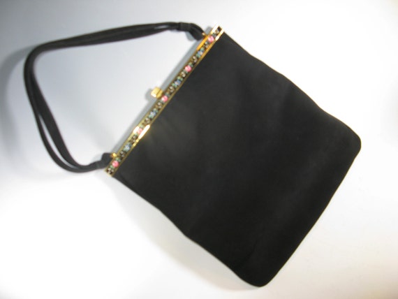 Coblentz original handbag with emameled brass fra… - image 7