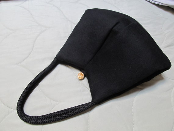 Coblentz original handbag Black melton wool with … - image 4