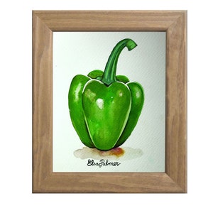 PIMIENTOS. Pepper. Hot. Póster vegetarian food. Póster Pepper. Decoración cocina cartel pimiento.
