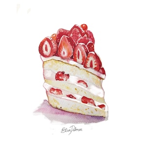 Aquarelle für die Küchendekoration. Kuchen, Küchendekor, dekorative Küche.