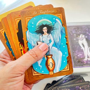 Tarot of Eirë , Tarot deck, art tarot and box. Arcane tarot handmade unique