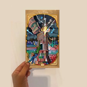 GROTE TAROT~ Gigantisch tarotdeck. Extra grote tarotkaarten 22x15cm. Tarot van Ierland, van de kat Grote Arcana groot