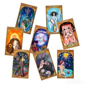 Uniek Tarot Deck - Handgeschilderde kaarten, Esoterische Tarot. Artistiek tarotdeck. Luxe tarot deck, handgeschilderde tarot, exclusieve tarot