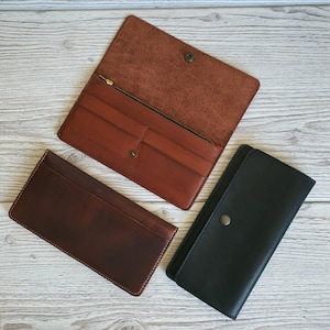Cartera de cuero mujer Cartera larga cremallera señoras cartera pulsera cartera teléfono mujer cartera