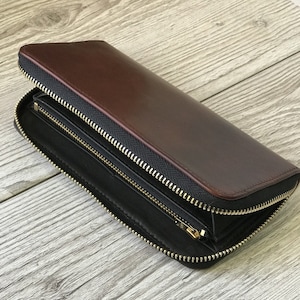 Cremallera alrededor de la cartera Cartera de aduanas Cartera de cuero para dama Linda cartera personal cartera de mujer personal Cartera de mujer personal cremallera personalizada