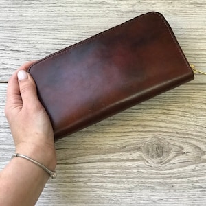 Cartera con cremallera personalizada Cartera de mujer con cremallera Cartera de cuero con cremallera cartera de embrague Cartera con cremallera personalizada Cartera con cremallera de cuero para mujer 1