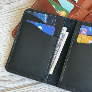 Portafoglio di sottile della carta di credito portafoglio Mens in pelle portafoglio in pelle carta titolare in pelle carta di credito titolare in pelle portafoglio Bifold Slim portafogli in pelle