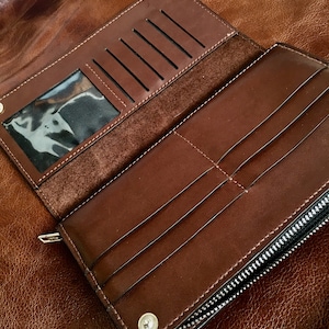 Cartera de cuero para mujeres Cartera de cuero con cremallera Cartera personalizada para mujer Cartera de mujer mujer Mujer cartera con cremallera Zipper alrededor de la cartera Cartera para damas