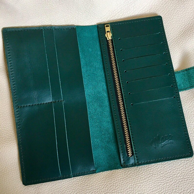 Womens Leather Wallet Leather Clutch Wallet for Women Wristlet Etsy