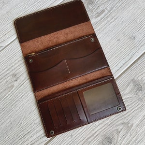Trifold cartera mujeres cartera de cuero mujer Wristlet billetera Chequebook billetera billetera de cuero marrón mujeres billetera larga mujeres monedero monedero monedero mujer Monedero mujer Mujer Mujer