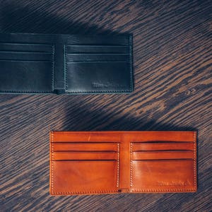 Cartera de cuero para los hombres cartera de tarjeta de crédito cartera minimalista hombres Bifold monedero cuero Bifold monedero monograma Bifold Slim Bifold Monedero
