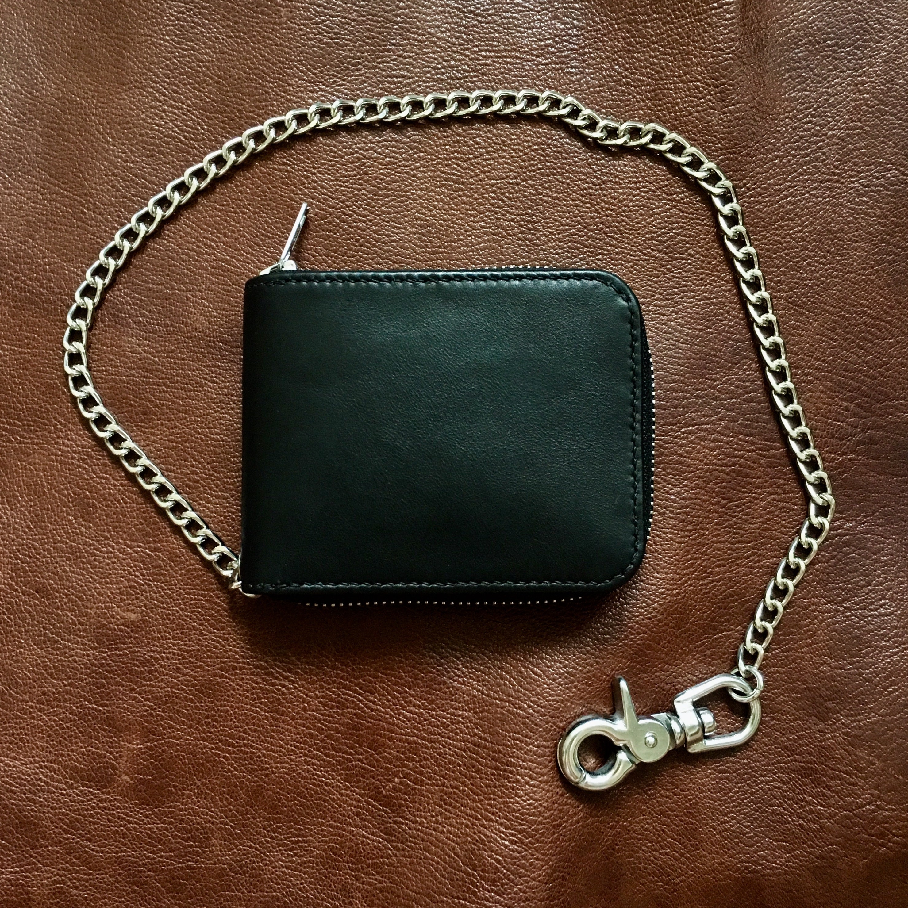 【NEWALRIN】Leather Wallet chain Bag pro_biker_tan_pic1-
