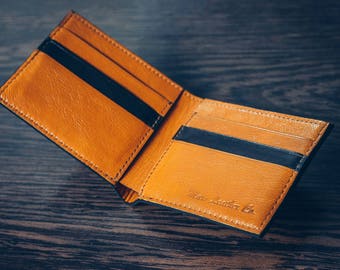 Leder-Geldbörse für Männer personalisierte Geldbörse Männer Leder Brieftasche Kreditkarte Brieftasche minimalistische Geldbörse Bifold Geldbörse Herren Ledergeldbörse Slim