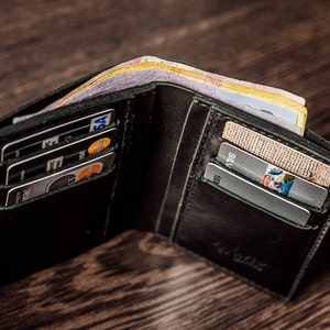 Cartera de cuero para hombres cartera personalizada hombres cartera de cuero cartera de crédito Monedero Bifold cartera de cuero hombres cartera de cuero grabado cartera de cuero cuero