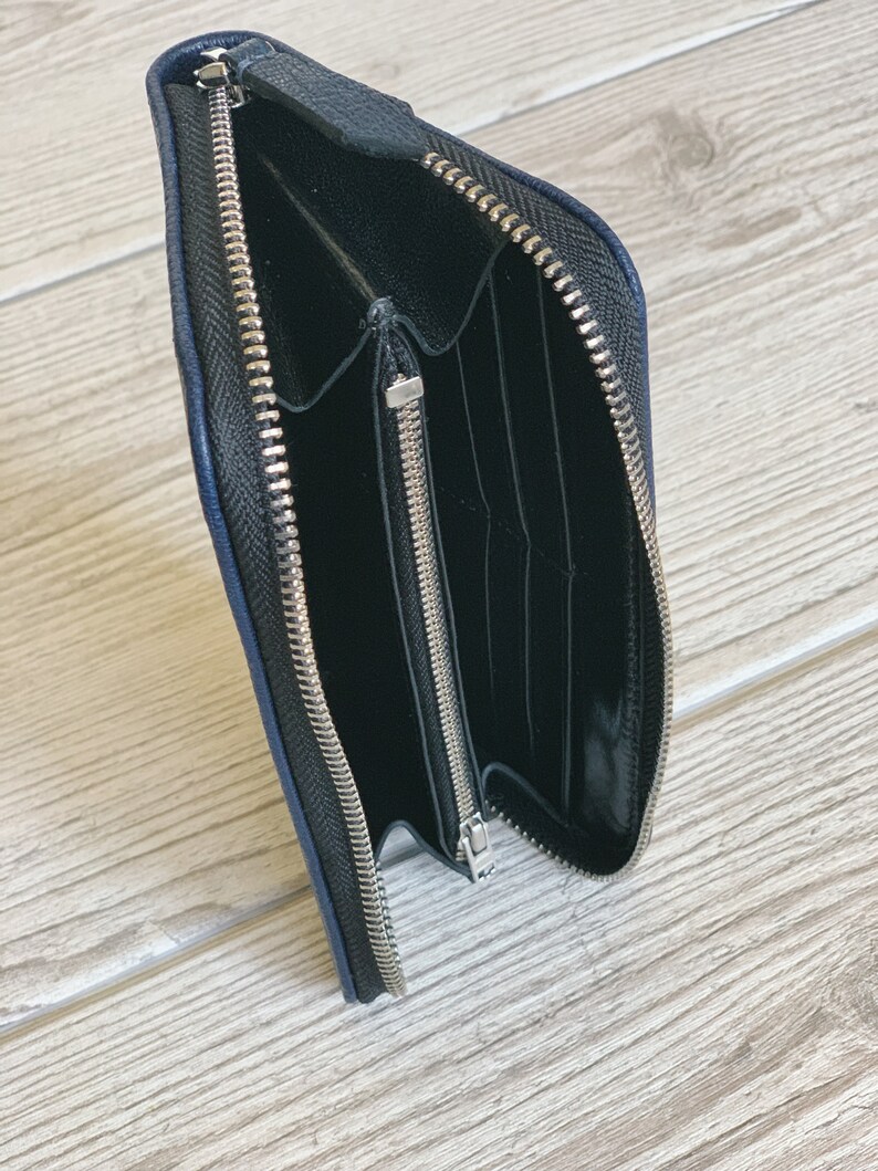 Zipper wallet Zip around Wallet Leather wallet women's Etsy