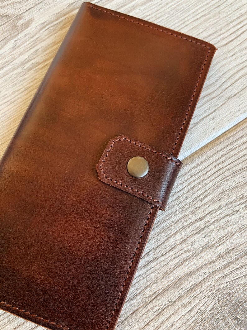 Long Checkbook Wallet for Men Phone Leather Wallets for Men Etsy