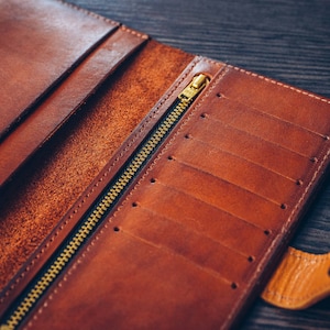 Leather wallet woman Purse wallet for women Womens Leather Wallet Leather Clutch Personal leather wallet Zipper Wristlet wallet leather