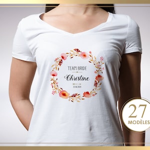 T Shirt EVJF, t-shirt personnalisable, Tee shirt EVJF, T-shirt enterrement de vie de jeune fille