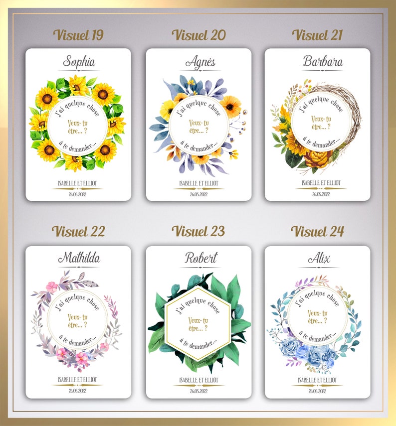Carte à gratter demoiselle d'honneur - garçon d'honneur - demande demoiselle d'honneur - Demande témoin - Carte demande image 5