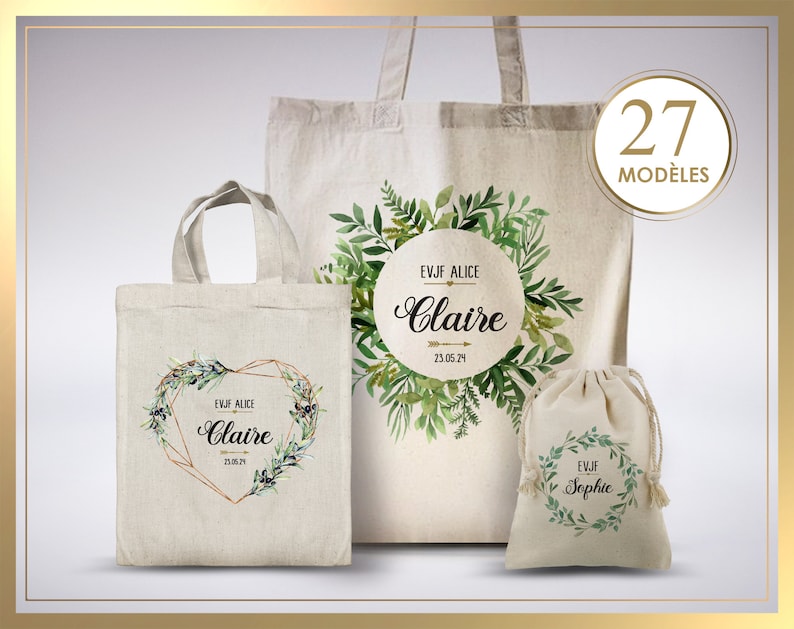 EVJF bag, wedding tote bag, witness bag, bridesmaid tote bag, bride kit, wedding gift, evjf bag image 7