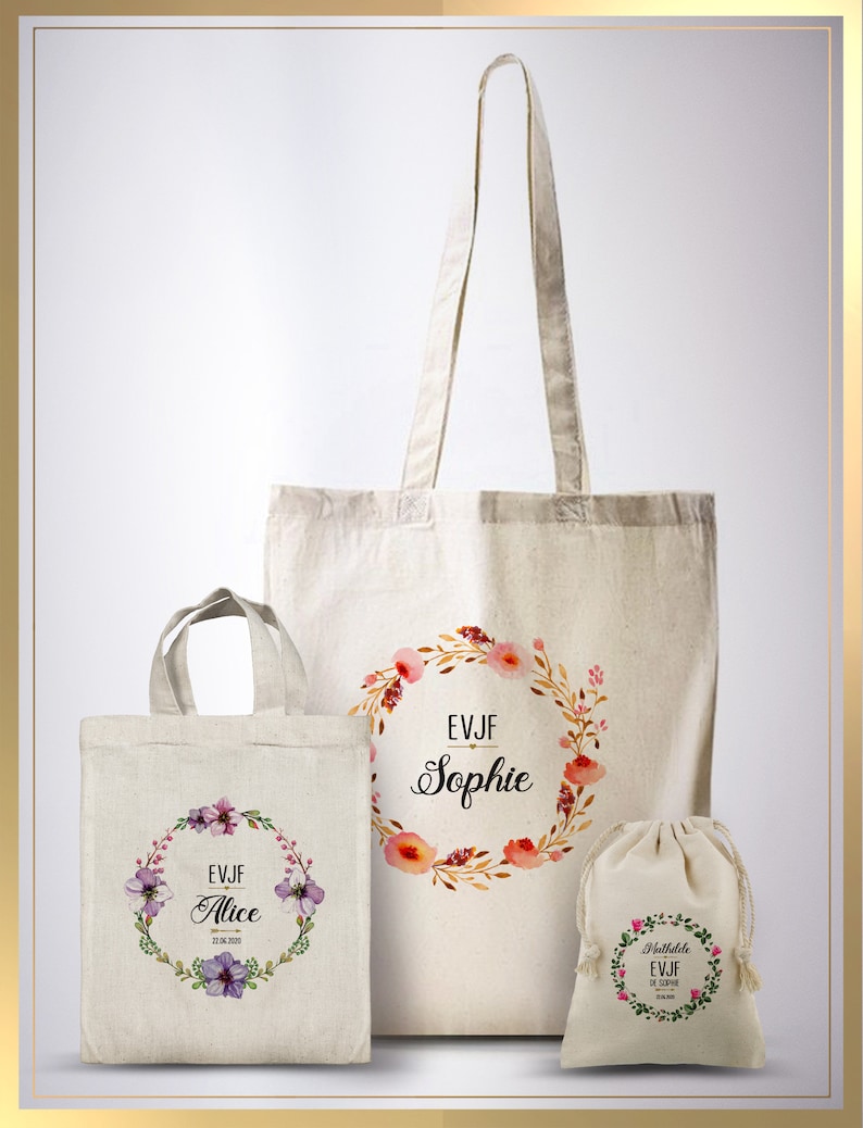 Tote Bag Témoin, Sac témoin, Kit témoin, Tote Bag Mariage, Tote bag demoiselle d'honneur, cadeau mariage image 4