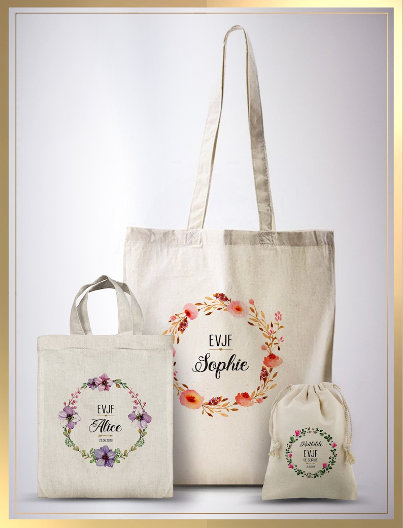 EVJF tote bag, EVJF bag, EVJF pouch, Witness Tote Bag, EVJF Kit, Wedding Tote bag, EVJF gift image 5