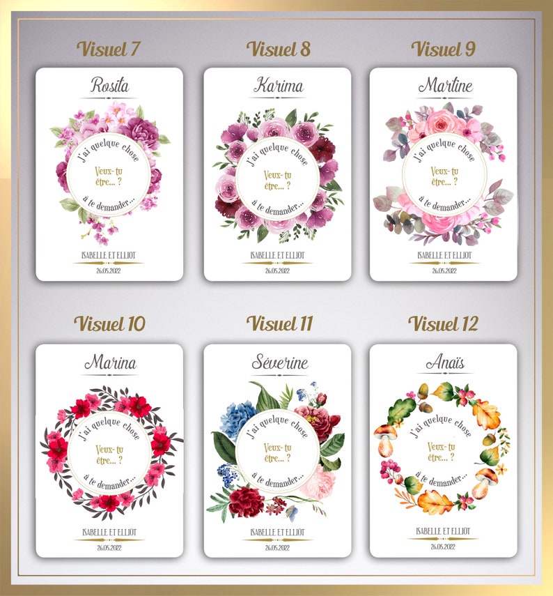 Carte à gratter demoiselle d'honneur - garçon d'honneur - demande demoiselle d'honneur - Demande témoin - Carte demande image 3