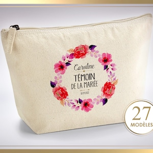 Regalo per testimone, beauty case per matrimonio, astuccio per testimone, borsa per damigella d'onore, richiesta di testimone