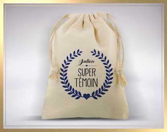 Bolsa de testigo - Kit de supervivencia de testigo - Bolsa de padrino - Bolsa de mano de testigo de hombre personalizable