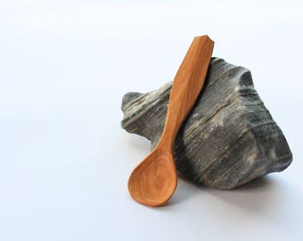 Hand Carved Bothy Spoon, Cherry Wood