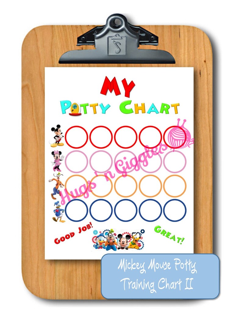 Mickey Mouse Potty Training Chart