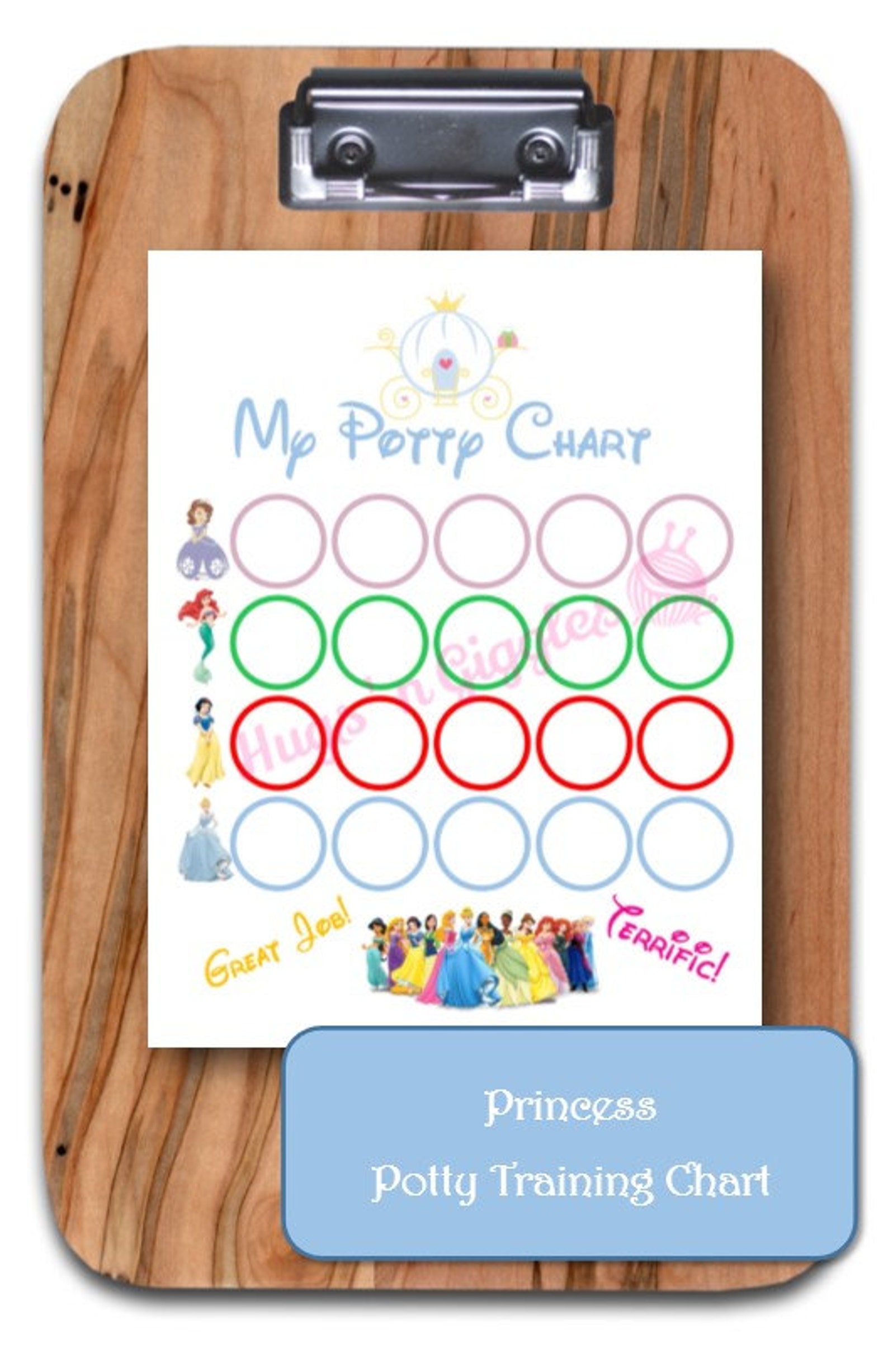 Disney Princess Inspired Potty Training Chart Etsy