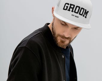 Embroidered Groom Bachelor Classic Snap Back Hat, Groom Hat, Best Man Gift, Groomsman Gift, Bachelor Party Gift, Matching Wedding Party Gear