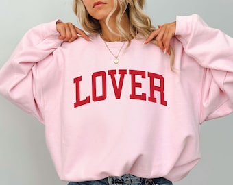 LOVER Crewneck Sweatshirt, Couples Matching Sweatshirt, Friends with Benefits, Anniversary Gift, Collegiate LOVER, Girlfriend Gift