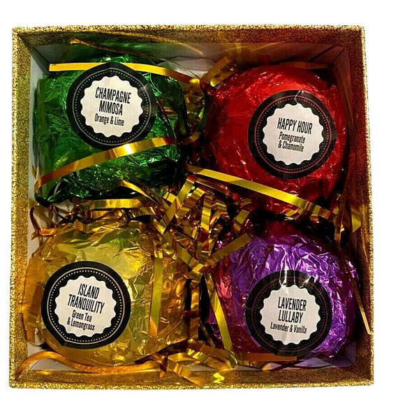 Ginger Lily Farms Botanicals Fizzy Bath Bomb 4 Piece Gift Set Etsy