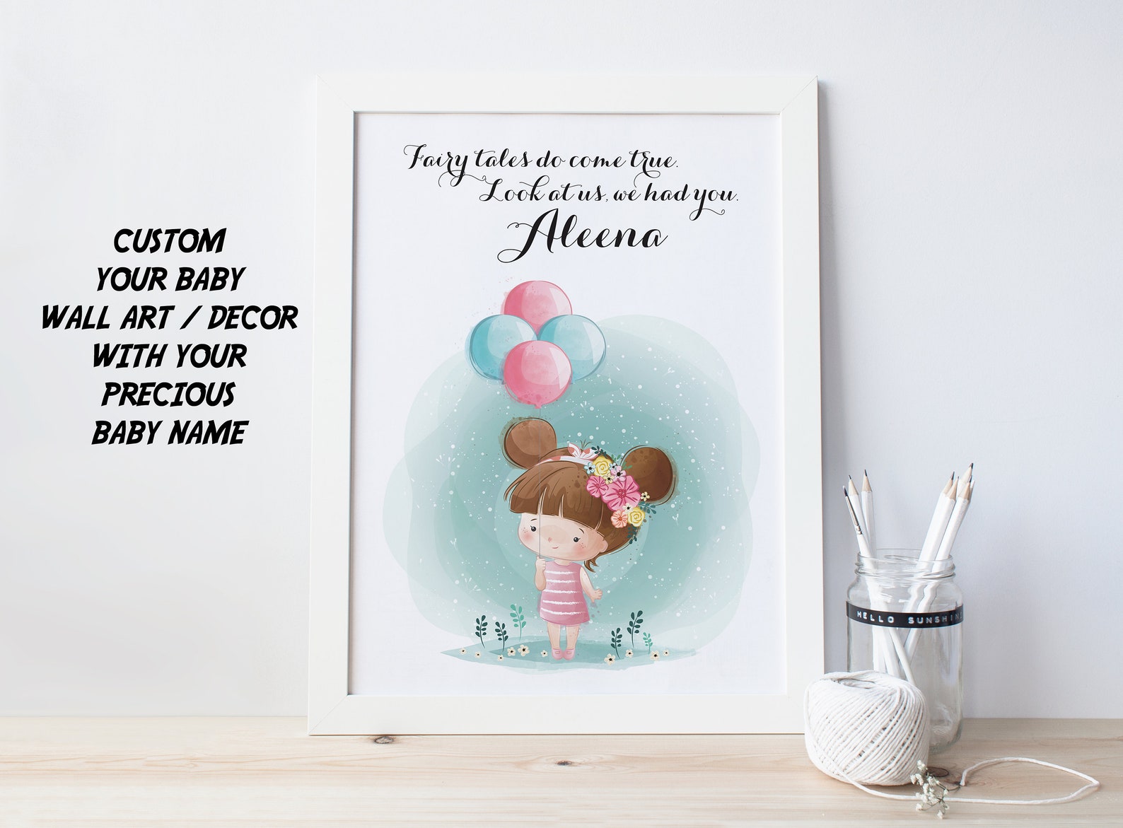 Whimsical little girl nursery wall art printable wall art Etsy