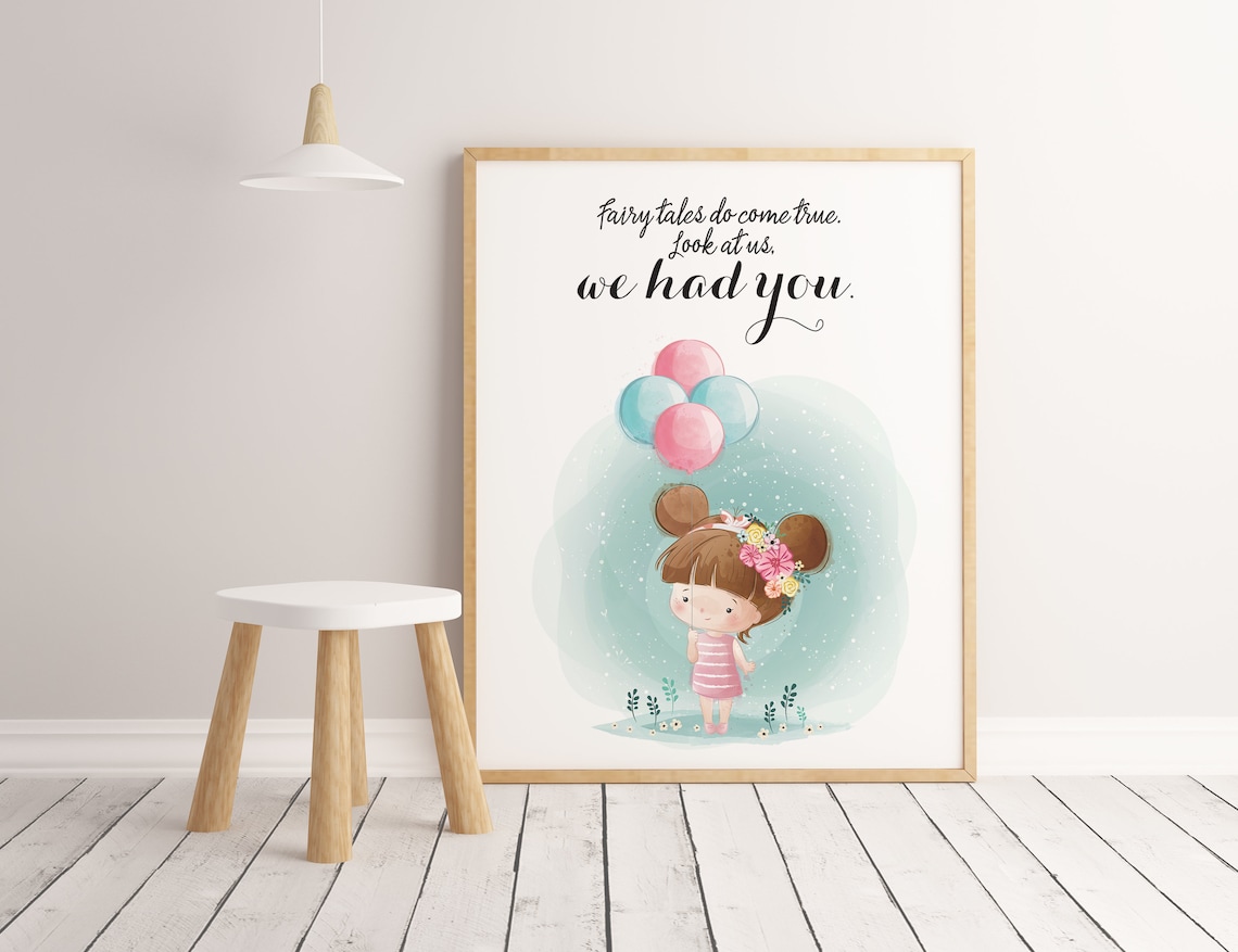 Whimsical little girl nursery wall art printable wall art Etsy