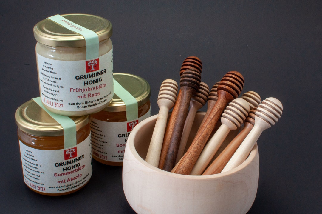 Wooden Honey Wand Etsy