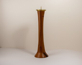 Candle holder of Yew wood