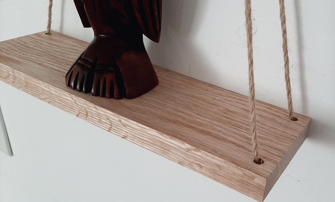 Rotes Eichenseil Hängeregal 12 rustikales | Etsy