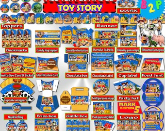 TOY STORY Birthday Decoration, Toy Story Decorations Printable, Children Birthday, Kids Party Pack, Decoration Bundle - Instant Download