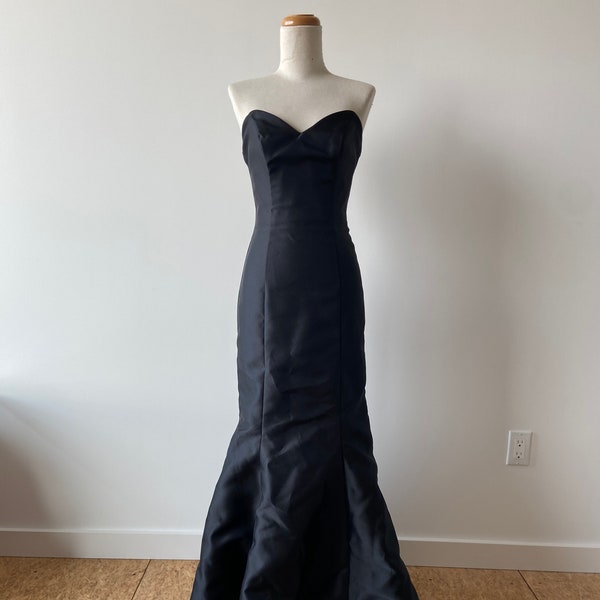 Vintage Black Mermaid Dress, LBD, Evening Dress, Vintage Dress, Mermaid Dress, Prom, Cocktail Dress, Formal Dress, Black Tie, HOCO