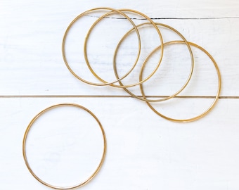 Brass Hoops, 5” Brass Hoop, Hoop, Hoops, Macrame Supplies, Crafting Supplies, Loops
