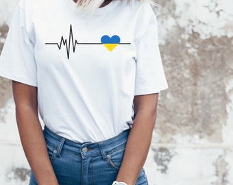 Ukrainian t-shirt, Ukrainian shirt, Ukrainian shirt with flag, Flag of Ukraine, Ukrainian heart, Ukrainian gifts, Ukrainian symbolism