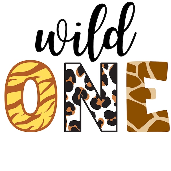 Wild ONE svg 1st birthday sublimation PNG file Wild one file Wild one clip art Wild one birthday clip art Safari birthday digital design