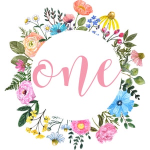 Wildflower birthday svg, First birthday svg, Wild one birthday png, Wild one sublimation svg, Wildflower birthday digital design, ONE svg