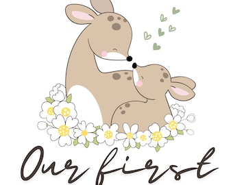 Our first mothers day png, Mama and baby svg, Mothers day tshirt sublimation, Baby's first mothers day, 1st mothers day, Gift for mom svg