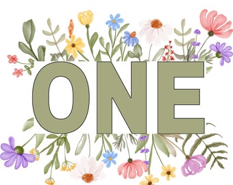 Wild ONE svg Wild one png Wildflower ONE png jpg svg file, Wild ONE clip art digital design, Wild one tshirt sublimation, First Birthday Svg